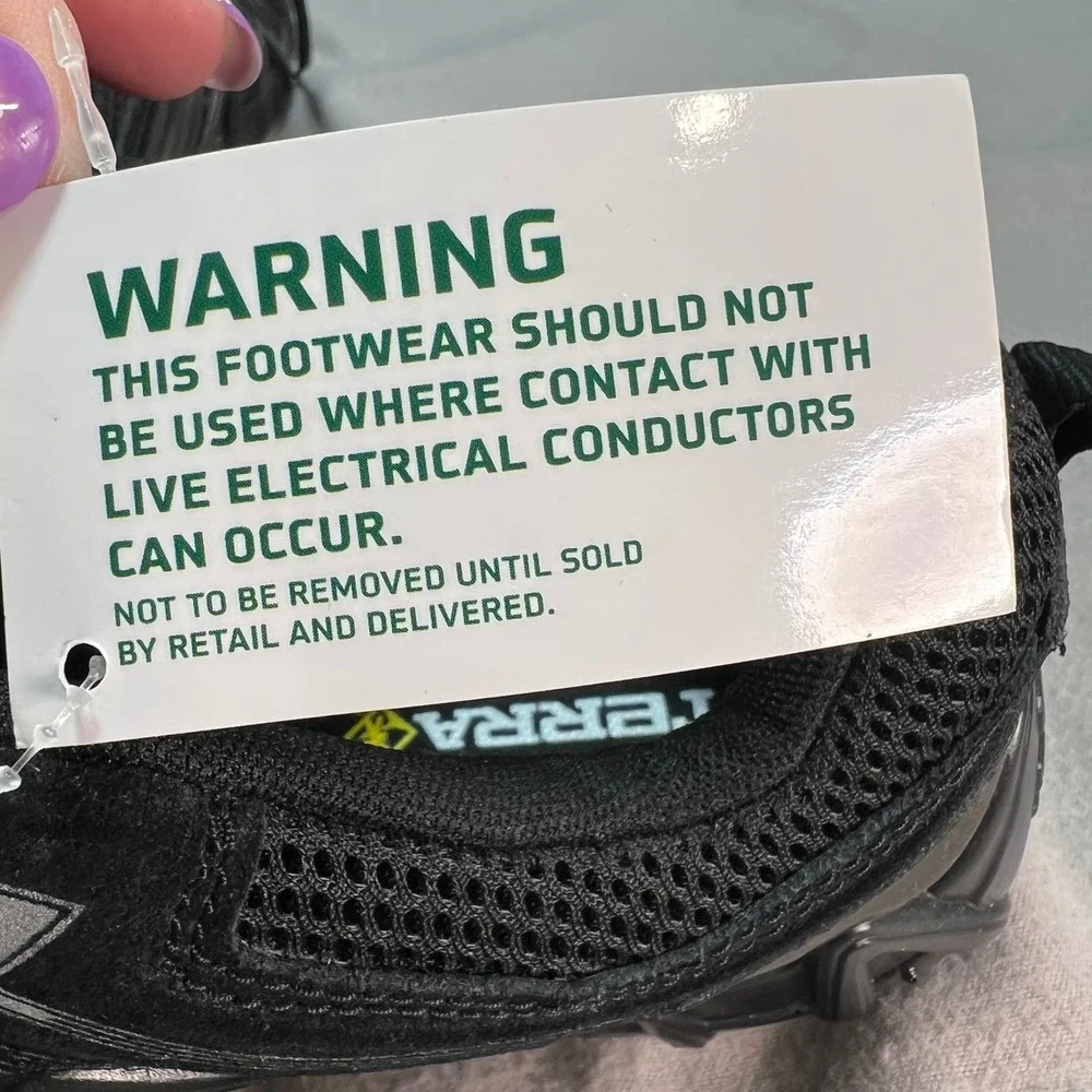 Terra Spider X Black Safety Shoes Composite Toe Slip Resistant Work Industrial 8